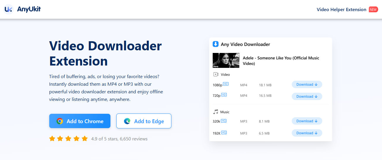01 Any Video Downloader extension